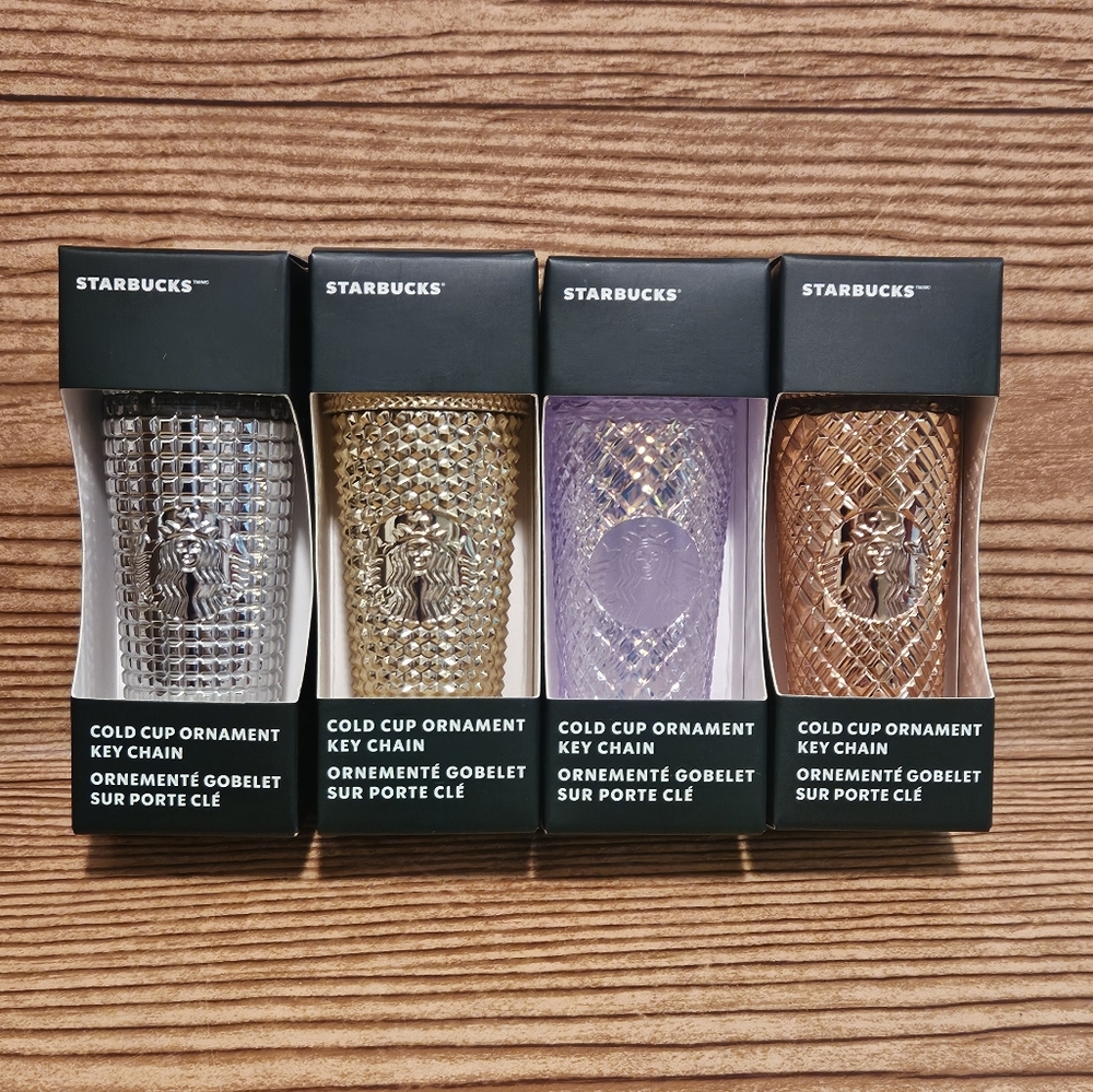 Starbucks Tumbler Ornament Key Chain Set of 4! - Picture 2 of 6